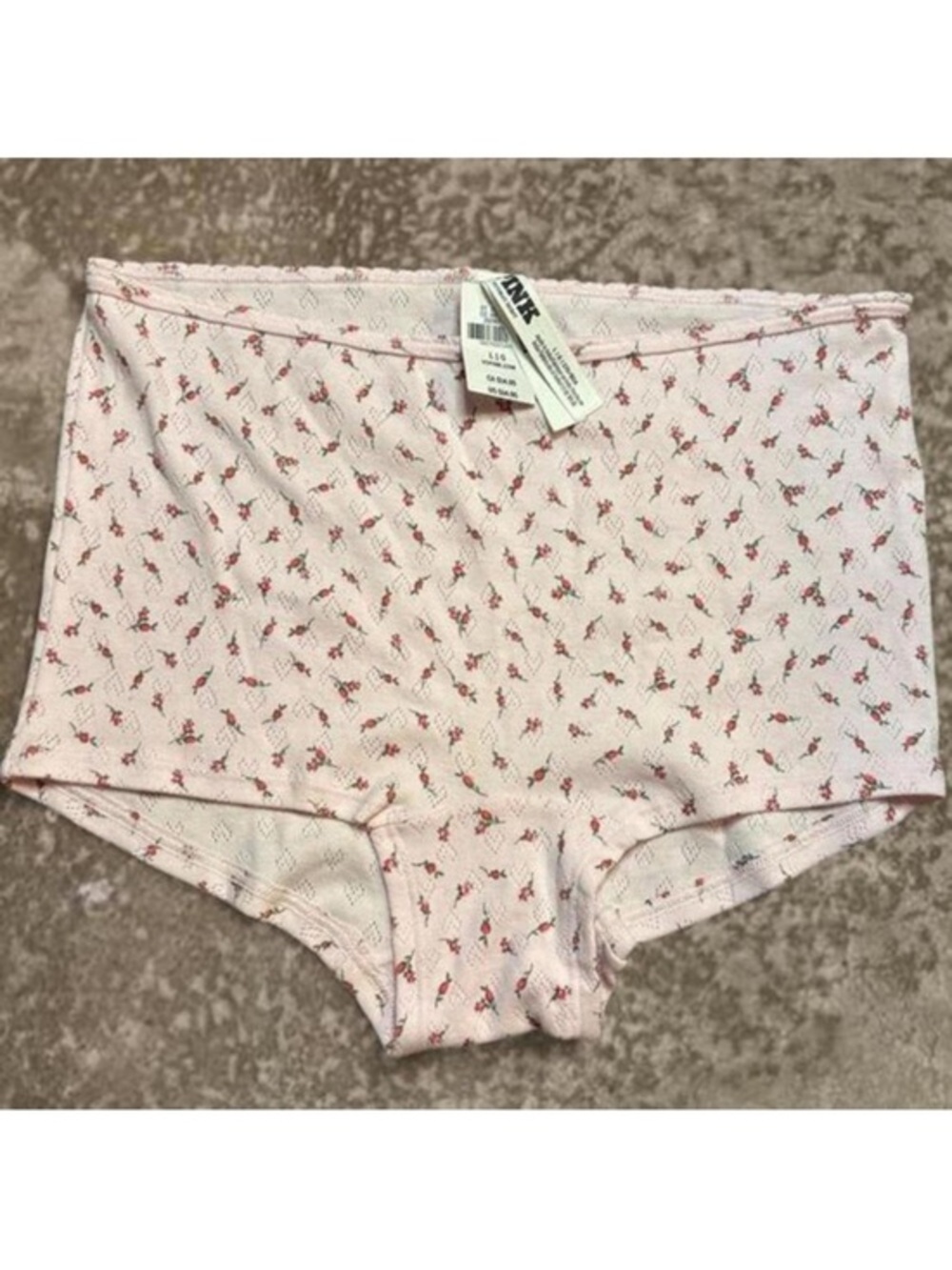 Victoria's Secret NWT vs pink floral highwaisted lace underwear sz large pink